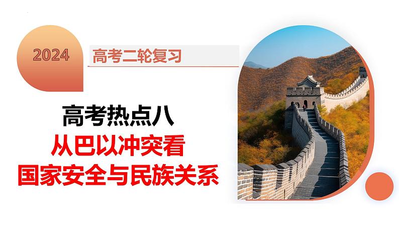 从巴以冲突看国家安全与民族关系 课件 2024年高考历史二轮复习（新教材新高考）01