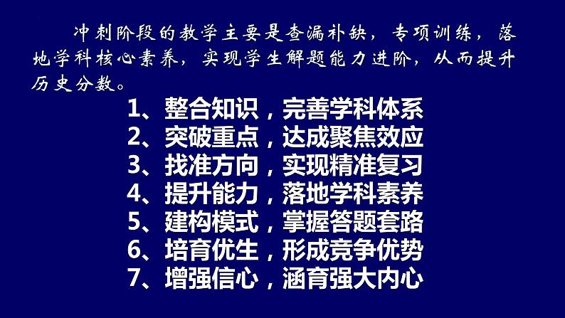 冲刺阶段复习策略及相关例题 课件2024届河南省高三下学期统编版历史三轮复习03