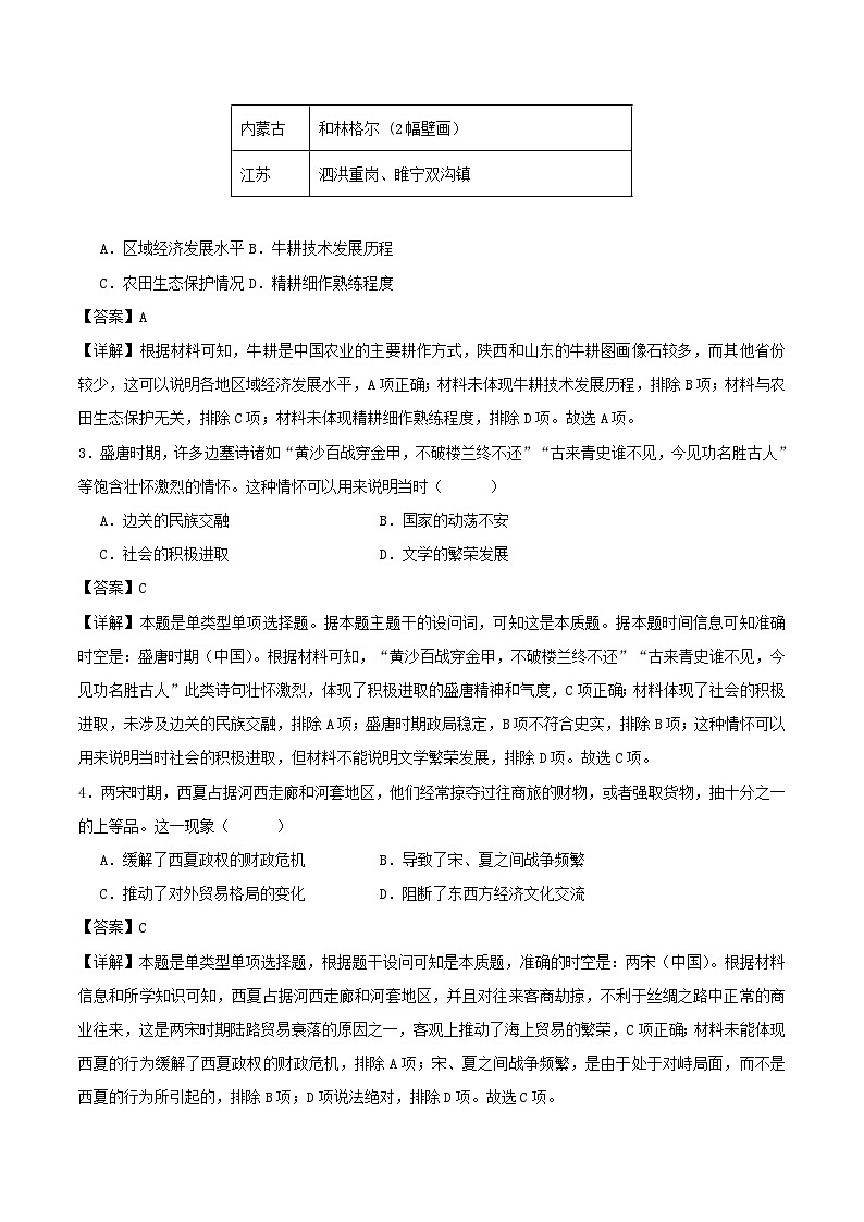 辽宁专用备战2024年高考历史模拟卷07含解析第2页