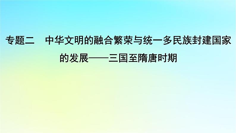 2025届高考历史一轮总复习专题二中华文明的融合繁荣与统一多民族封建国家的发展__三国至隋唐时期第七课三国两晋南北朝的政权更迭与民族交融课件01