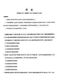 2024届湖北省部分学校高三下学期模拟考试（三模）历史试题