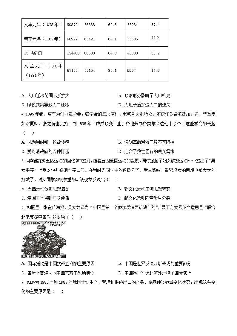辽宁省朝阳市建平县第二高级中学2023-2024学年高一下学期期中考试历史试题（原卷版+解析版）02