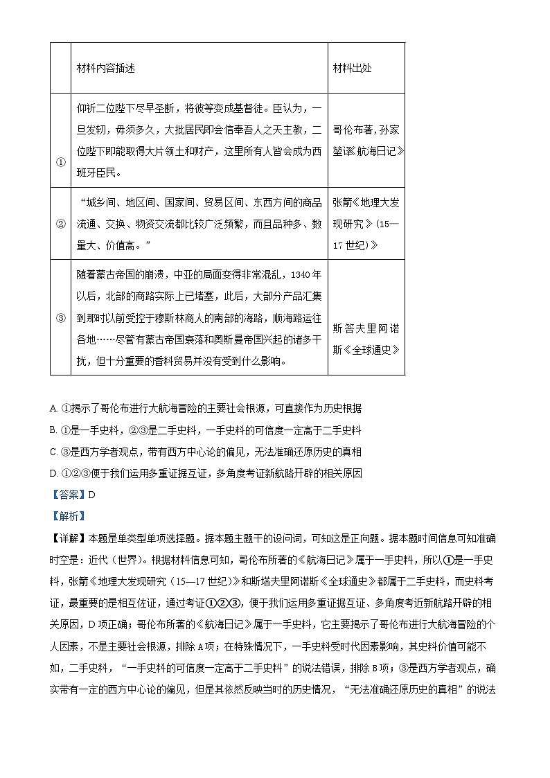 江西省赣州市兴国中学2023-2024学年高一下学期期中考试历史试题（原卷版+解析版）02