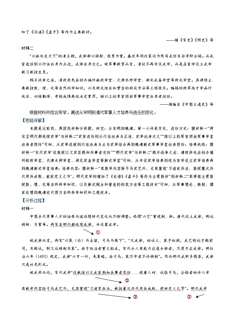 新高考历史二轮复习解题技巧 题型03 材料解析题——“变化”类设问（含解析）02