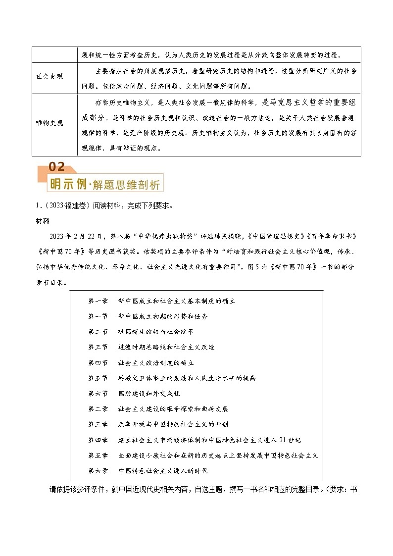 新高考历史二轮复习解题技巧 题型10 “修改目录”类设问（含解析）第2页