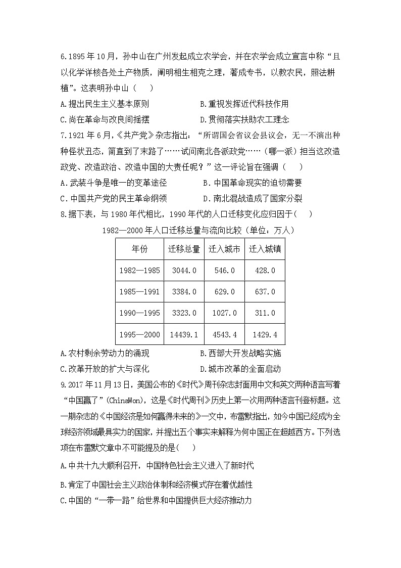 2024届高考冲刺模拟1历史试题（山东卷）第2页