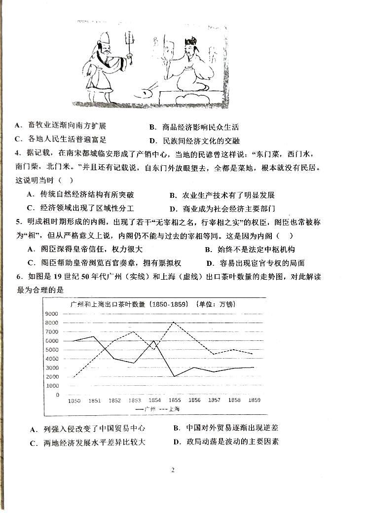 广东省汕头市潮阳一中明光学校2023-2024学年高一下学期5月月考历史试题02
