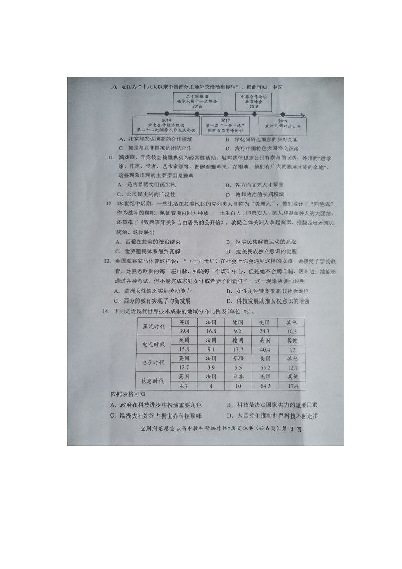 湖北省宜荆荆随恩2023-2024学年高二下学期5月月考历史试题03