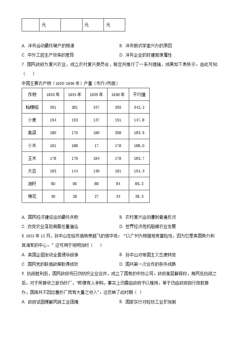 广东省2024届高三下学期冲刺模拟（2）历史试题（原卷版）第2页