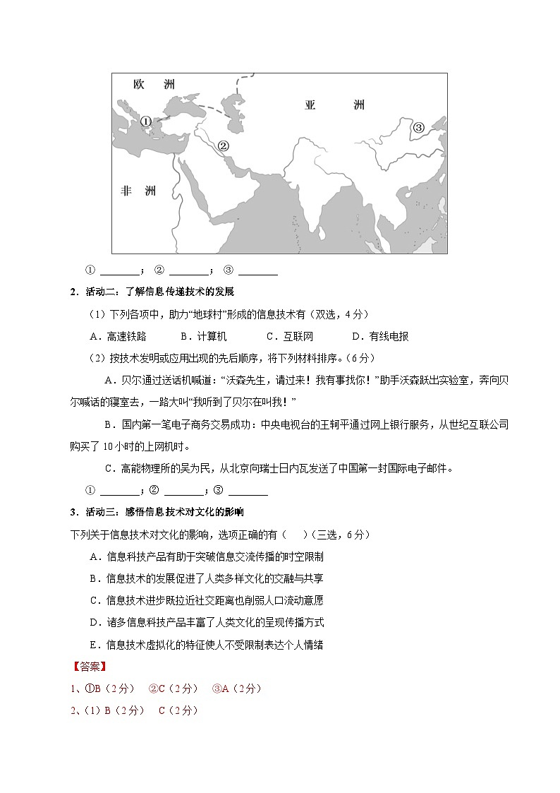 模拟卷07-【冲刺高考·临考模拟】备战2024年高考历史模拟卷（上海专用）02