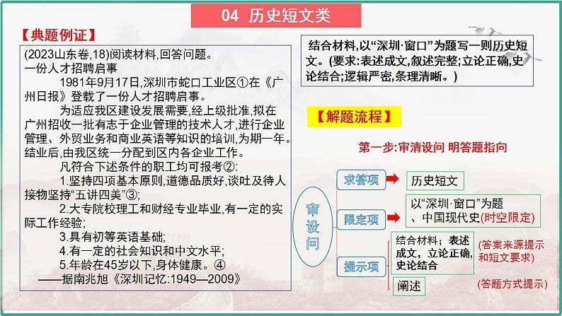 高考历史开放题解题思路和方法：历史短文类--2024届高三历史统编版二轮复习课件PPT08