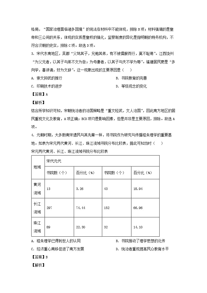 湖南省2024届高三下学期高考模拟测试（五）历史试卷（解析版）第2页
