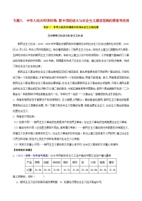 备战2024年高考历史易错题精选专题08新中国的成立与社会主义建设道路的探索和发展