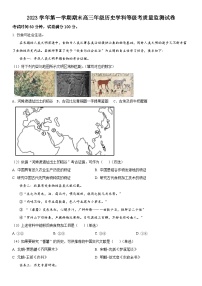 2024年上海市宝山区高三上学期期末高考一模历史试卷含详解