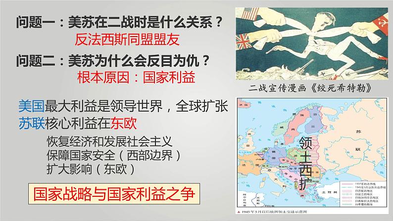 漫画中的冷战与国际格局的演变 课件---2024届高三历史二轮复习02