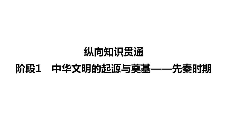 阶段1 中华文明的起源与奠基——先秦时期 课件 --2024届高三统编版历史二轮总复习01