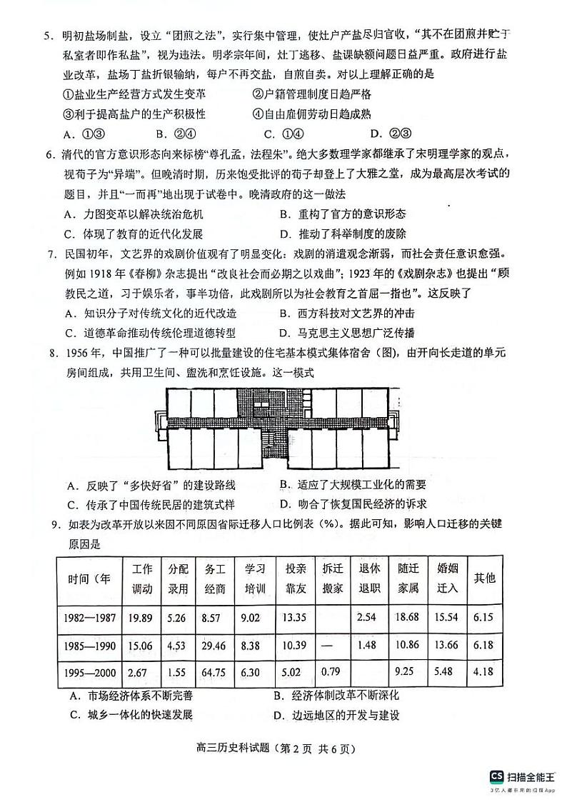 2024届海南省琼海市嘉积中学高考模拟预测历史试题+第2页