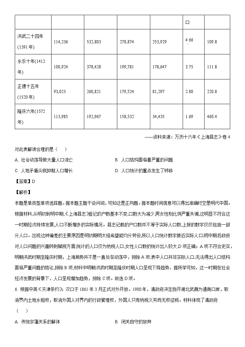 历史：甘肃省2024届高考冲刺模拟考试试题（解析版）第3页