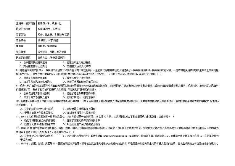 江西省宜春市丰城市丰城市东煌学校2023-2024学年高二下学期6月月考历史试题02