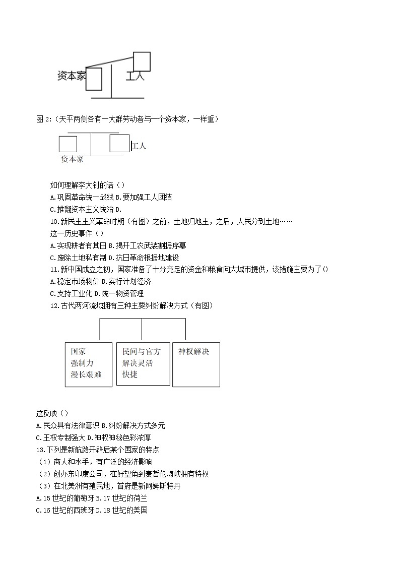 2024河北卷 高考历史试卷02
