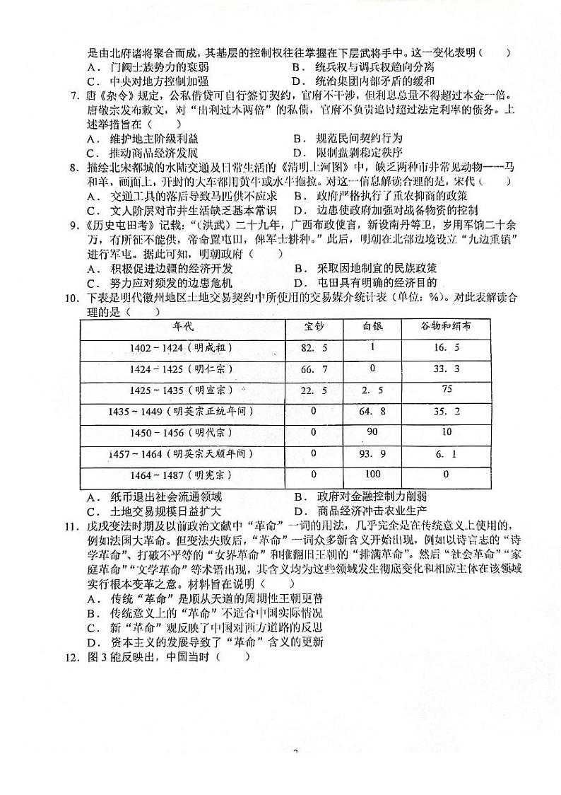 山东省烟台市龙口第一中学东校2023-2024学年高二下学期第二次月考历史试题02