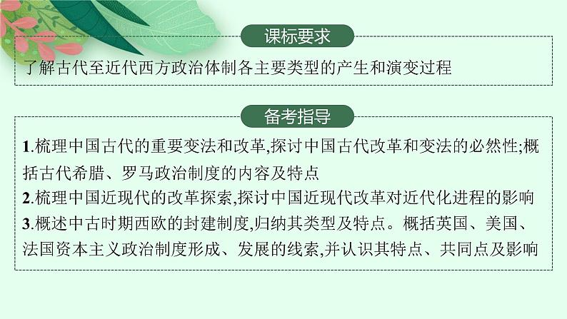 2025届人教新高考高三历史一轮复习课件第30讲政治制度课时2第2页