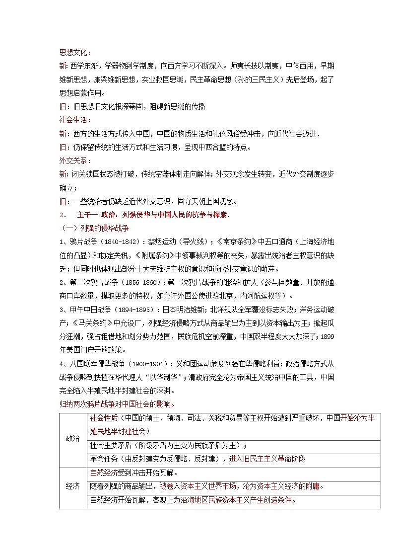 全国通用2024高考历史三轮冲刺过关回归教材重难点05从新旧并存看晚清时期的中国第2页