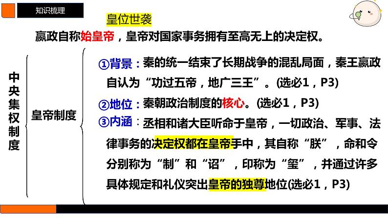 第3讲 秦汉的统一与政治制度 课件--2025届高三统编版历史一轮复习08