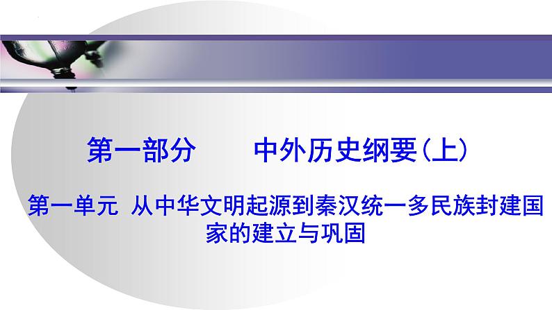 第3讲 秦汉统一多民族封建国家的建立与巩固 课件----2025届高三统编版（2019）必修中外历史纲要上一轮复习第1页