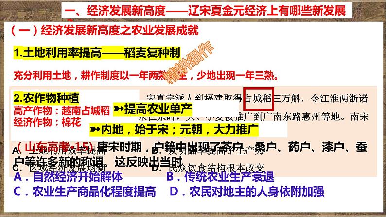 专题05 新高度与 新气象——辽宋夏金元的经济生活与社会变化 课件--2025届高三统编版历史一轮复习（选必修融合）第7页