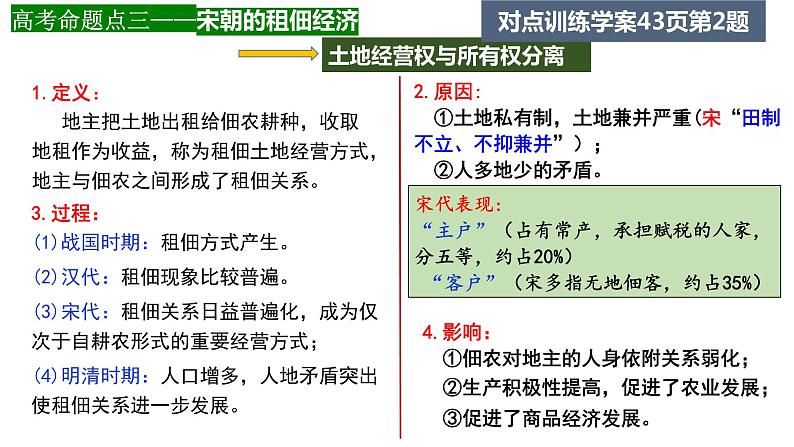 第08讲 辽宋夏金元的经济、社会与文化  课件 --2025届高三统编版2019必修中外历史纲要上册一轮复习08