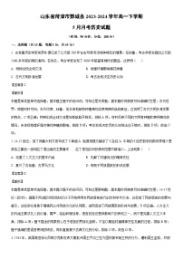 [历史]山东省菏泽市鄄城县2023-2024学年高一下学期5月月考试题（解析版）