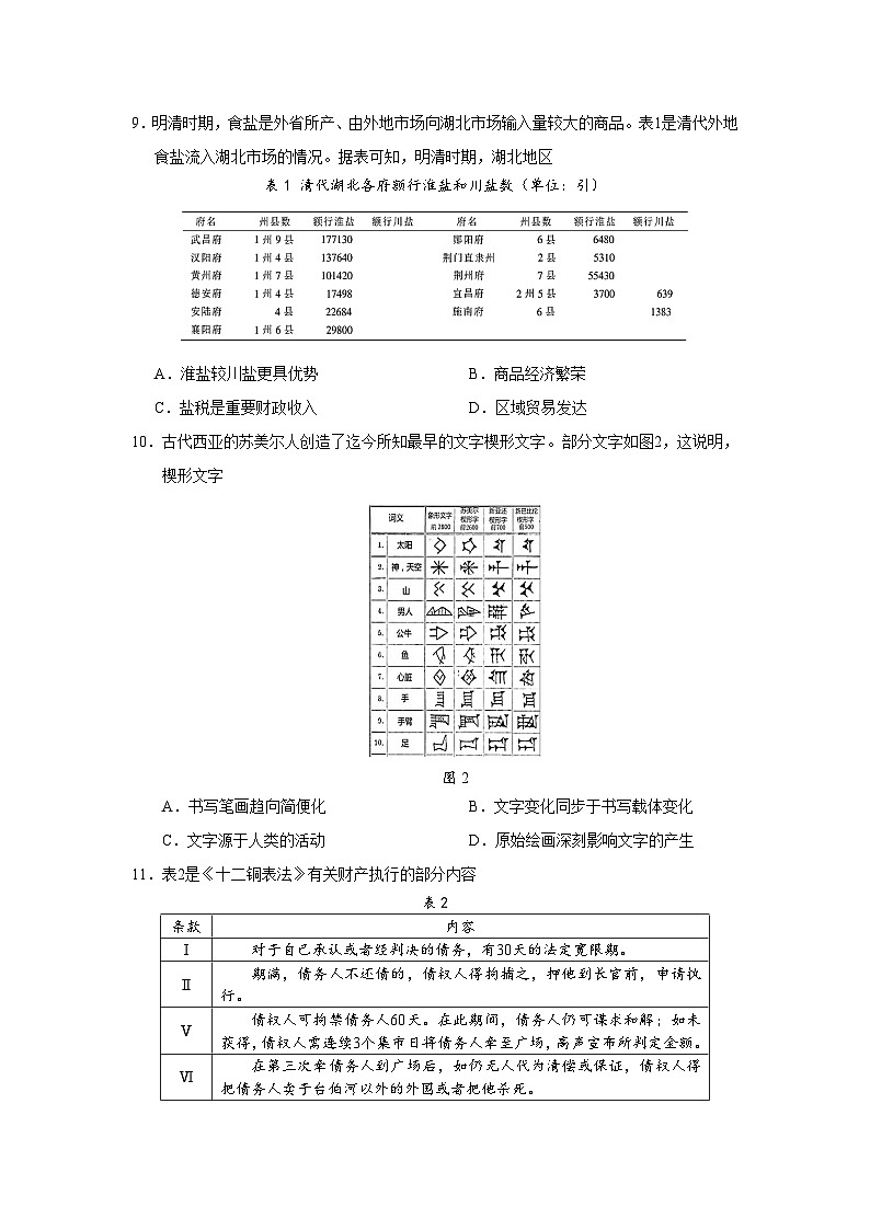 四川省安宁河联盟2023-2024学年高二下学期期末联考历史试题03