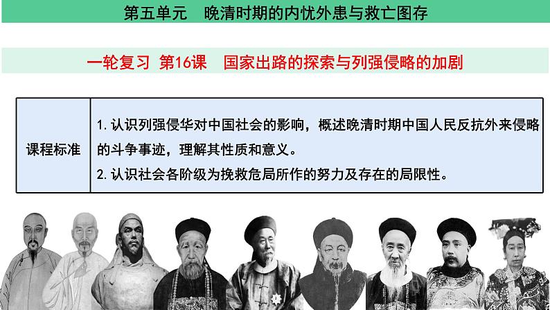 第16课 国家出路的探索与列强侵略的加剧 课件--2025届高三统编版（2019）必修中外历史纲要上一轮复习第1页