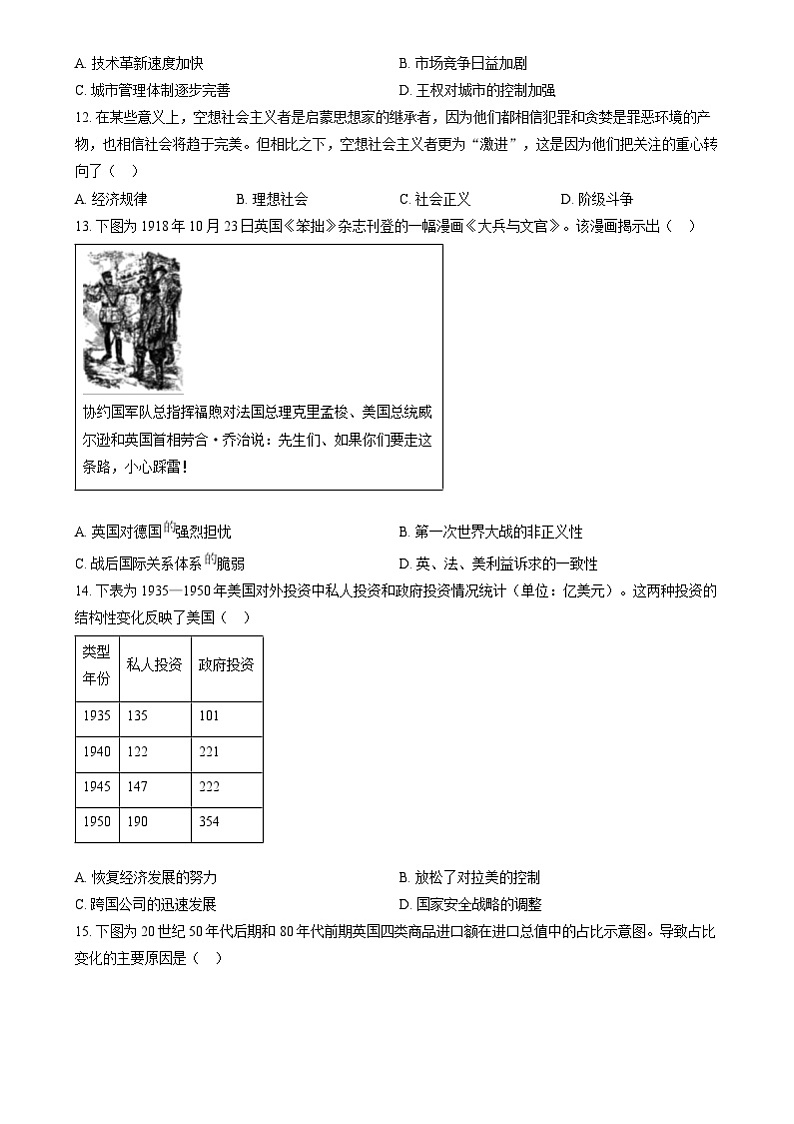 2024年高考真题——历史（山东卷）（Word版附答案）03