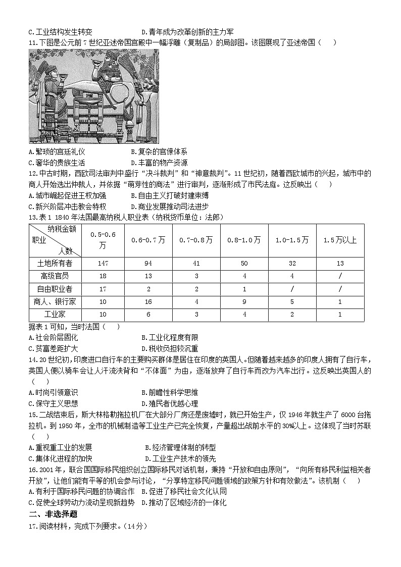 广西示范性高中2023-2024学年高二下学期期末联合考试历史试卷第2页