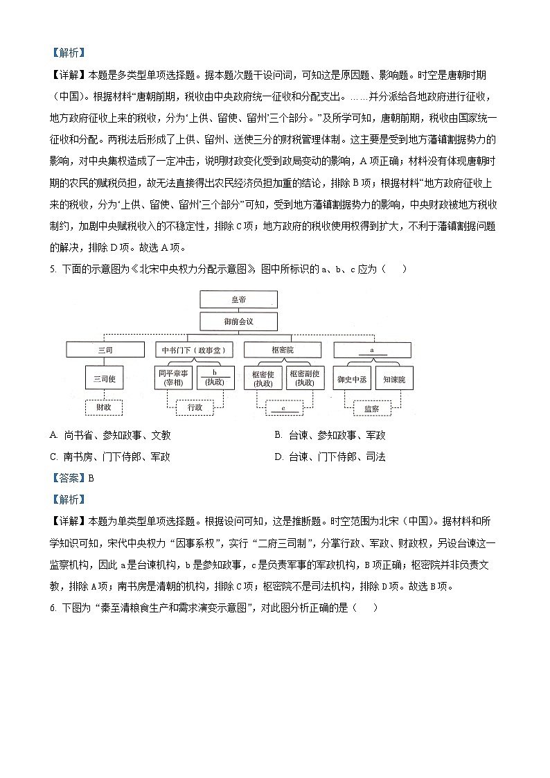 2024岳阳高二下学期期末考试历史试题含解析03