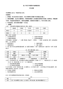 河北省顺平县第一中学2023-2024学年高二下学期期末考前模拟测试历史试题