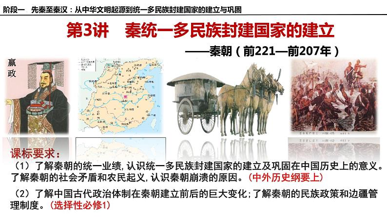 第3课 秦统一多民族封建国家的建立 课件 --2024届高三统编版必修中外历史纲要上册一轮复习第1页