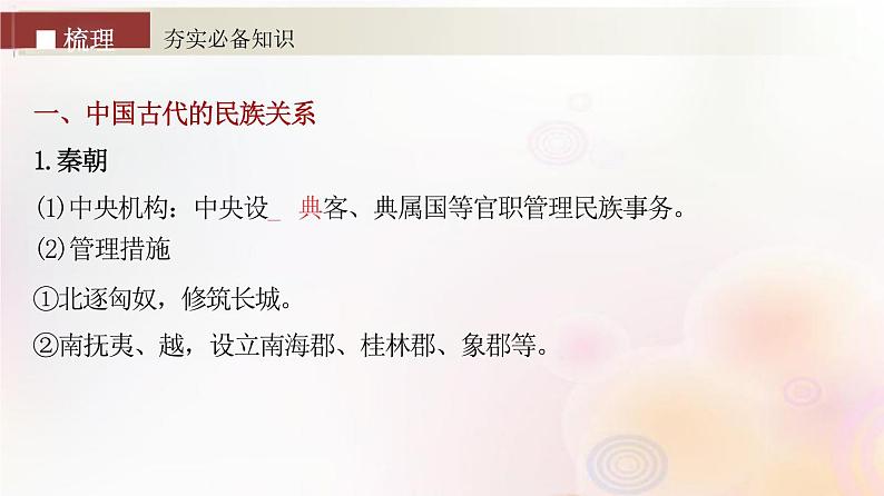 第46讲 中国古代现代民族关系、国家关系 课件--2024届江苏省高考统编版历史选择性必修1一轮复习04