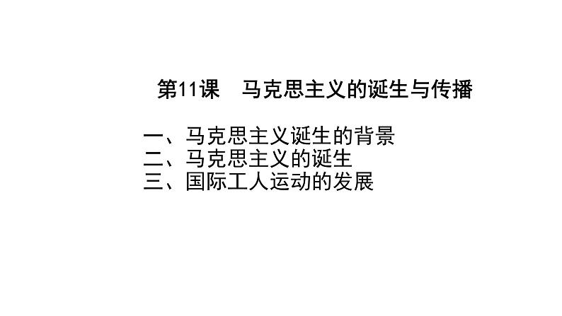 第11课 马克思主义的诞生与传播课件1第1页