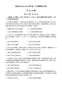 河南省周口市鹿邑县2023-2024学年高一下学期期末考试历史试题（含答案）