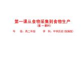 高中历史选择性必修2：第1课 从食物采集到食物生产-教学课件