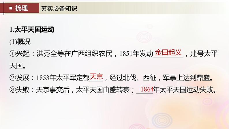 江苏专用新教材2024届高考历史一轮复习板块二中国近代史第五单元第15讲国家出路的探索与列强侵略的加剧课件04