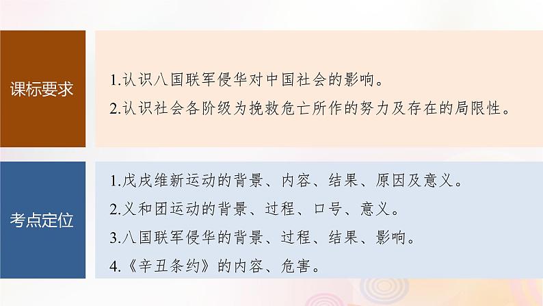 江苏专用新教材2024届高考历史一轮复习板块二中国近代史第五单元第16讲挽救民族危亡的斗争课件02