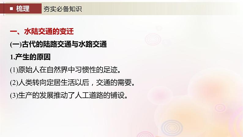 江苏专用新教材2024届高考历史一轮复习板块六选择性必修部分第十五单元第56讲中外历史上：交通运输医疗卫生课件04