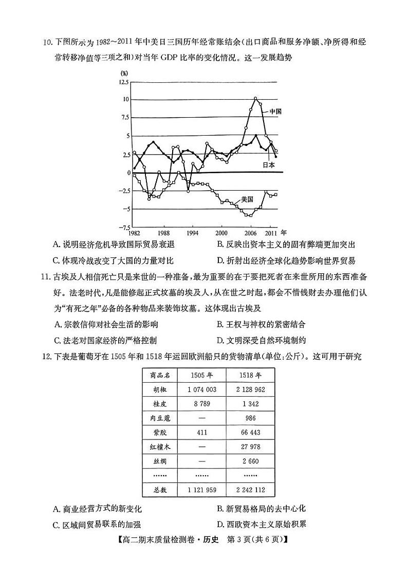 2024廊坊六校高二下学期7月期末联考试题历史PDF版含解析第3页