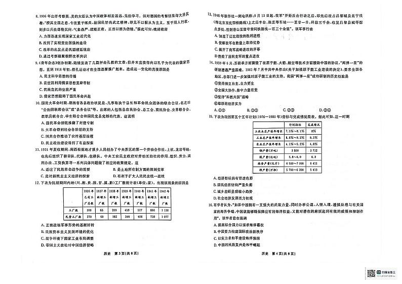 辽宁省县级重点高中协作体2023-2024学年高二下学期期末质量检测历史试卷02
