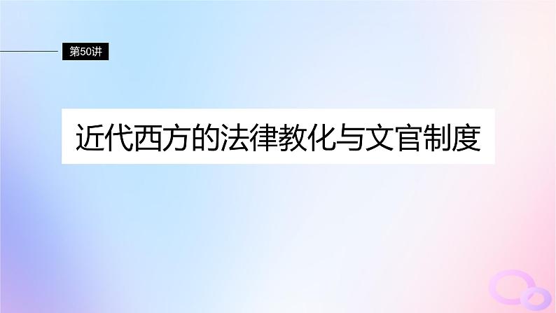 2024届部编高考历史一轮复习第十六单元近代史部分微专题整合第50讲近代西方的法律教化与文官制度课件02