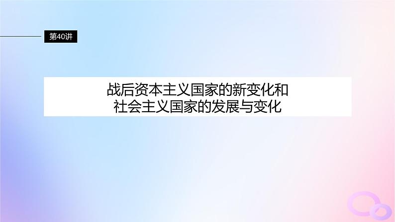 2024届部编高考历史一轮复习第十四单元第40讲战后资本主义国家的新变化和社会主义国家的发展与变化课件02